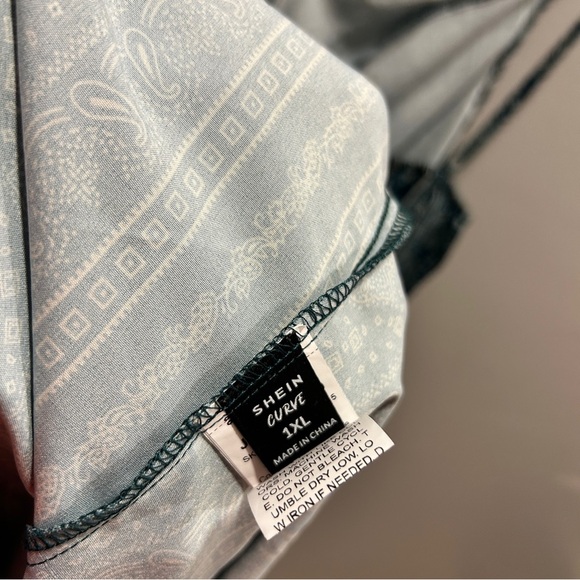 Dark Teal Bohemian Maxi Dress 1XL - Picture 5 of 5